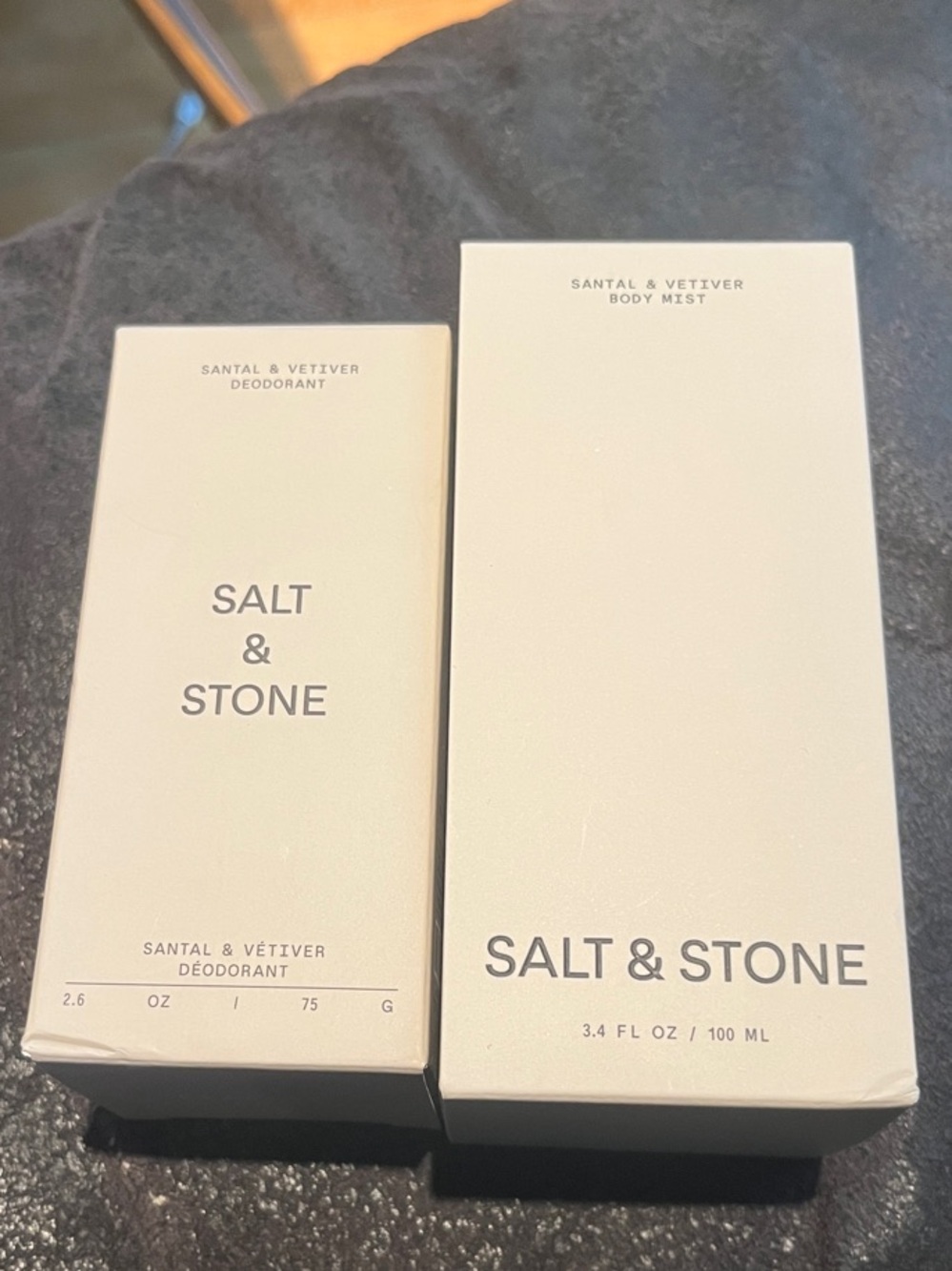 Salt & Stone Santal & Vetiver Body Mist and Deodorant Set - Cream